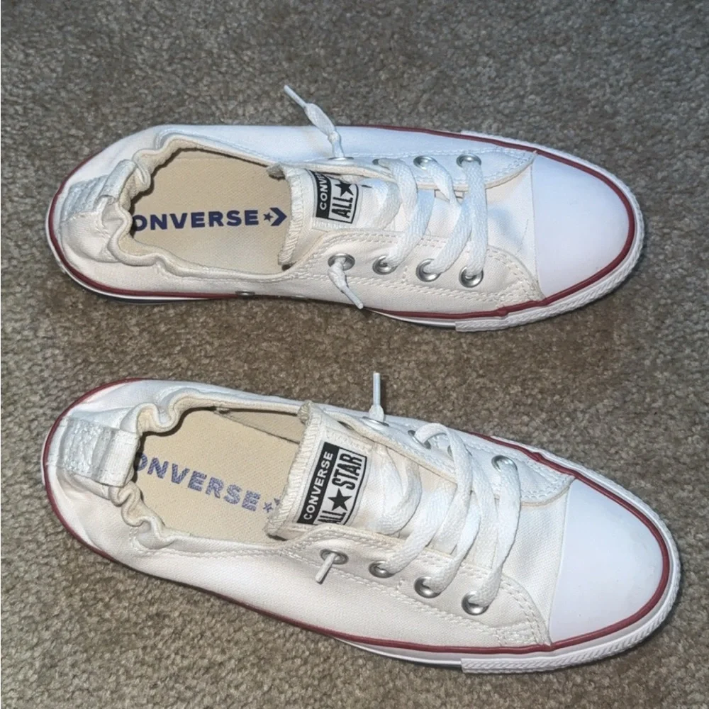 Converse Chuck Taylor All Star Slip-On White Low Top Sneakers (Size 9) - Picture 5 of 7